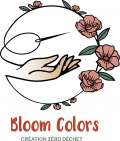 logo bloom colors boutique couture artisanale zéro déchet