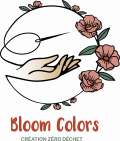 logo bloom colors boutique couture artisanale zéro déchet